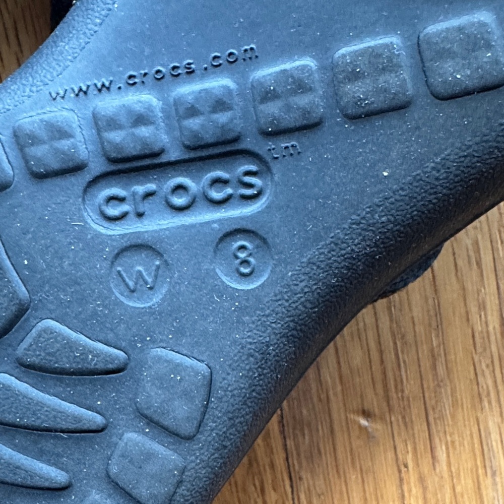 CROCS Black Sequin Thong Sandals - Picture 3 of 6